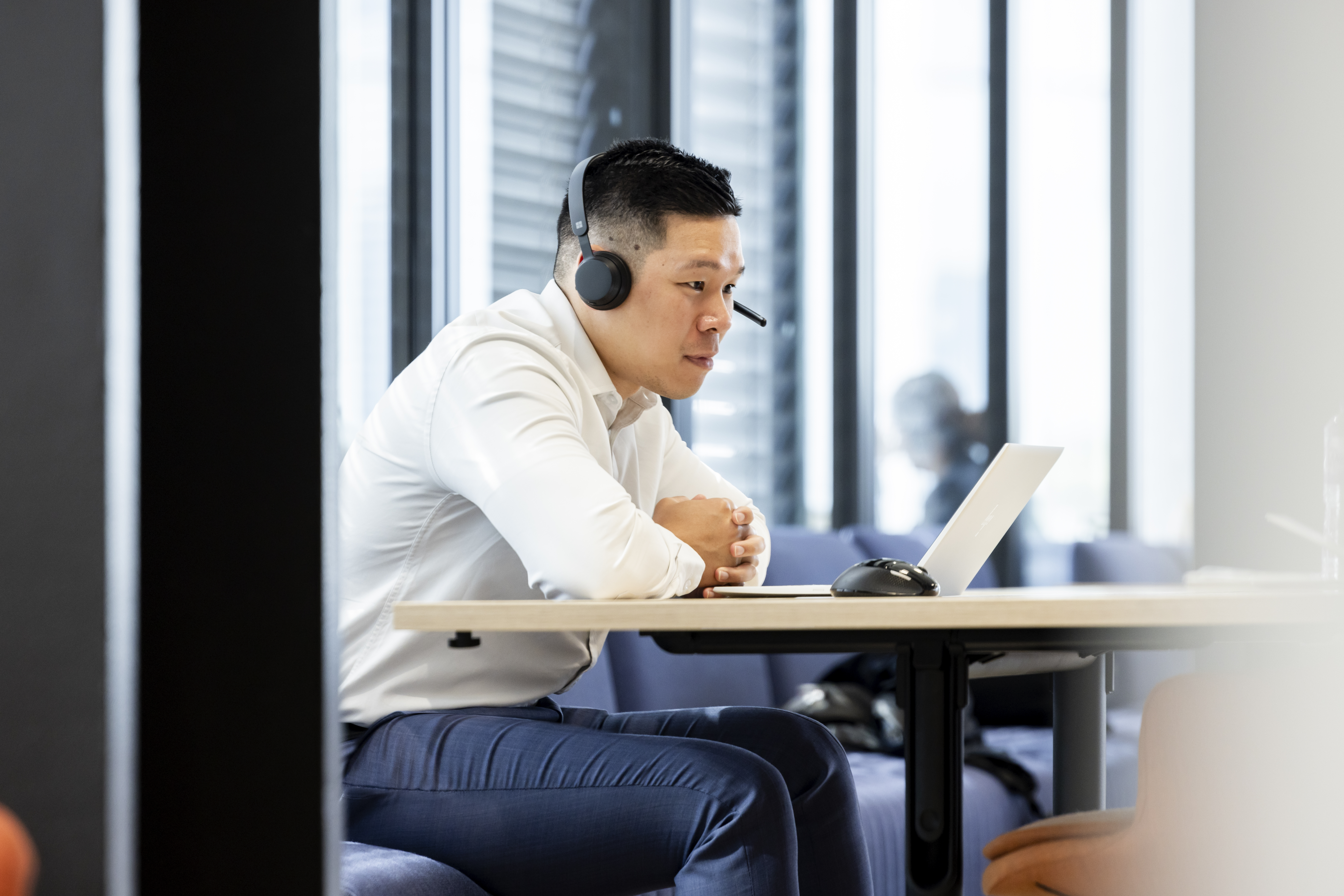Man Working At Desk