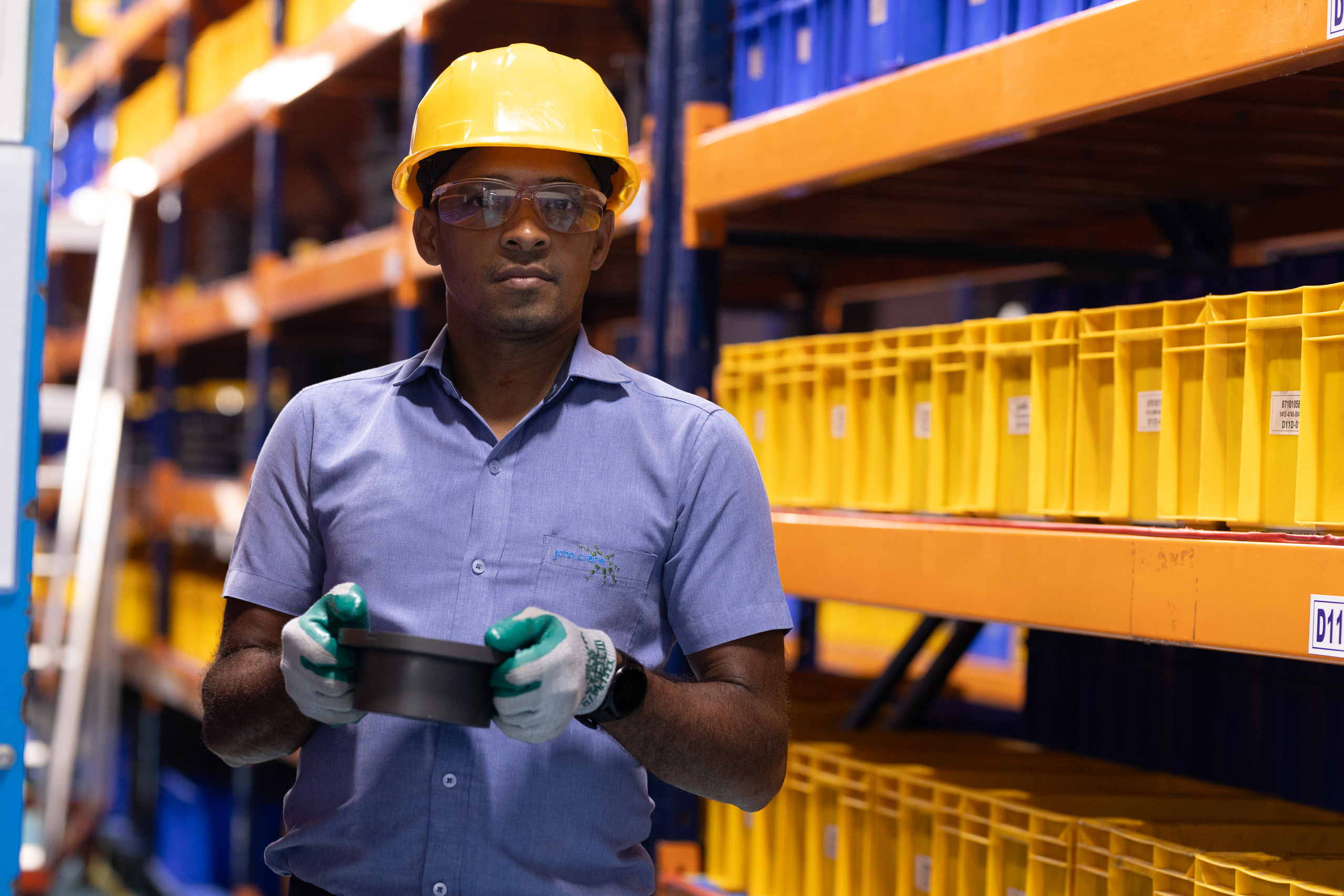 Worker In Yellow Hard Hat